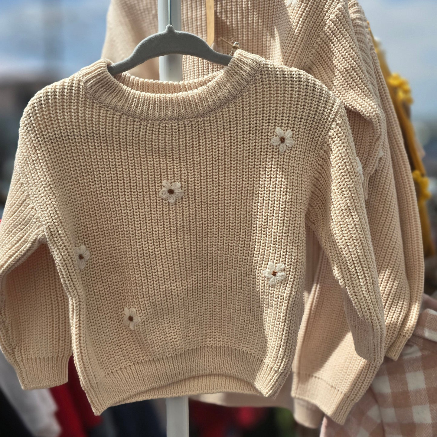 Light Beige Daisy Sweater
