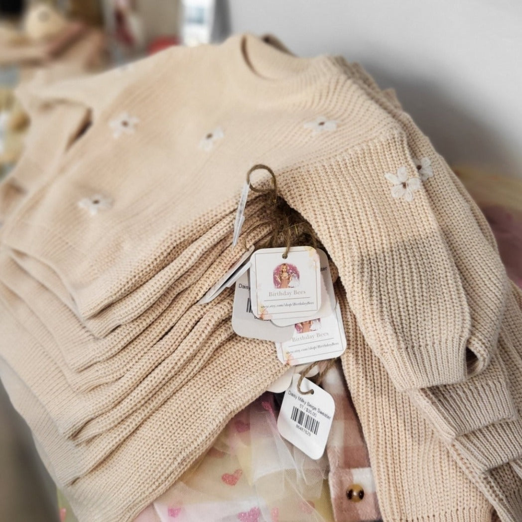 Light Beige Daisy Sweater