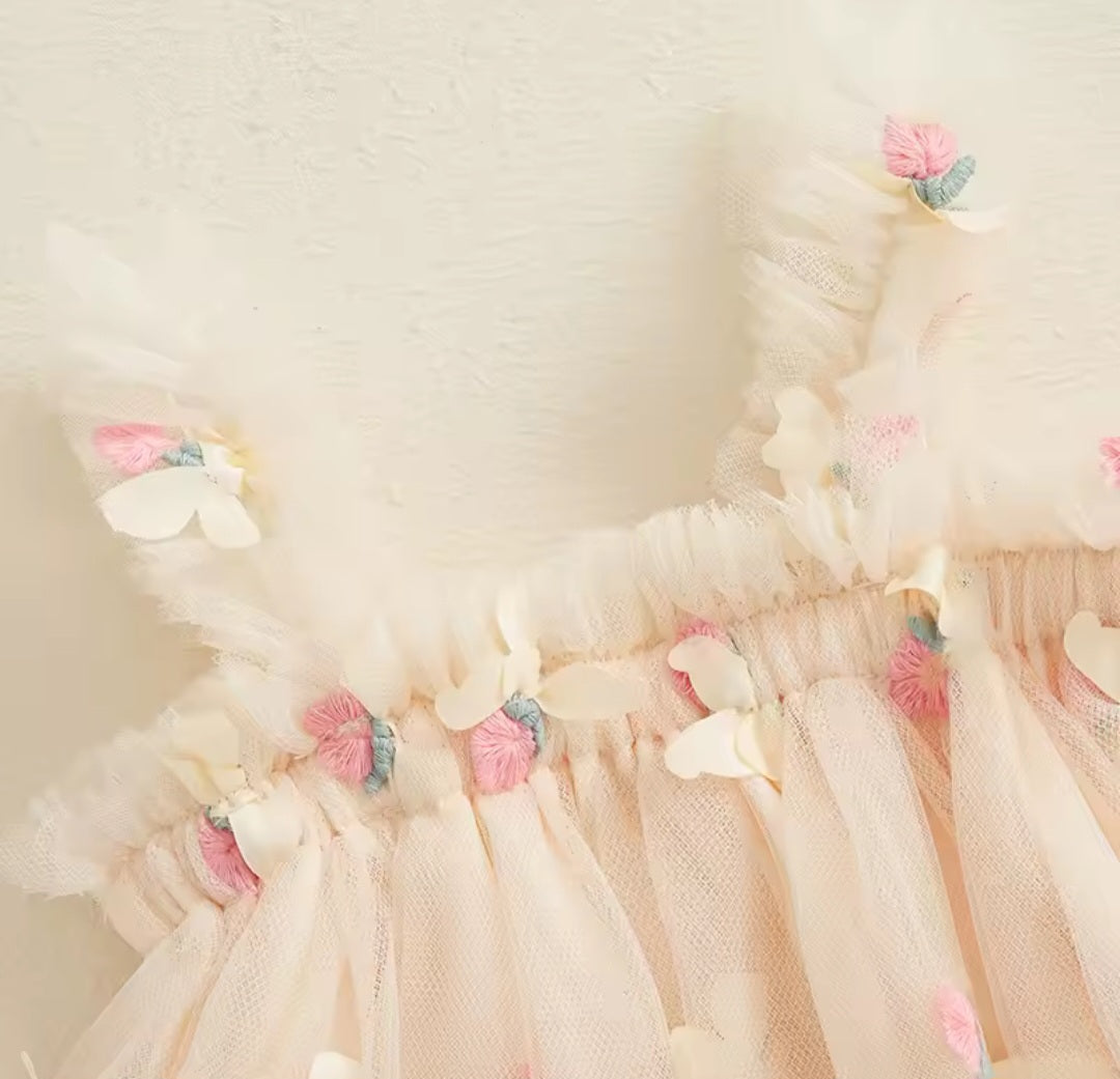 Tulle Puffy Floral Dress