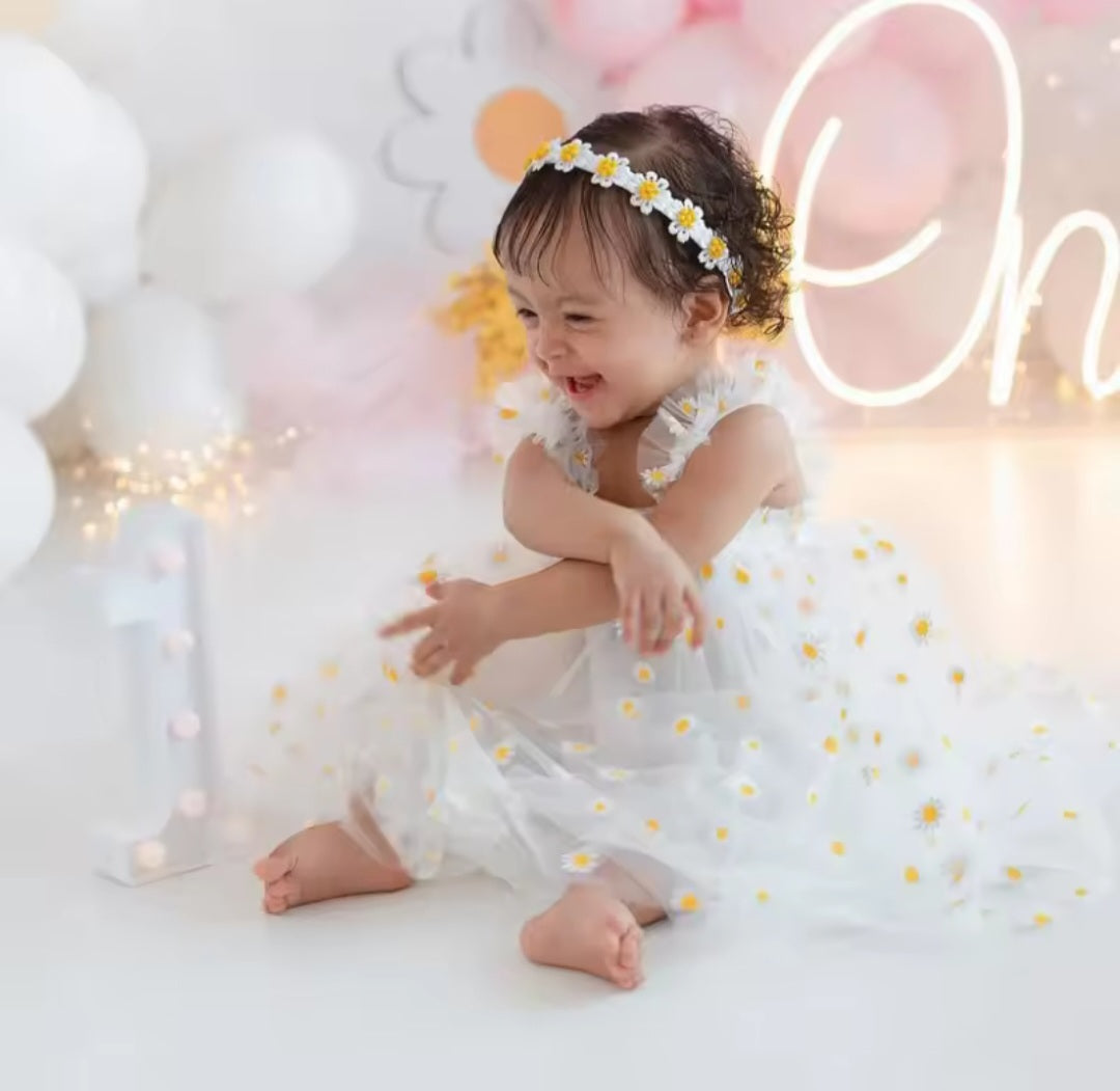 White Daisy Dress