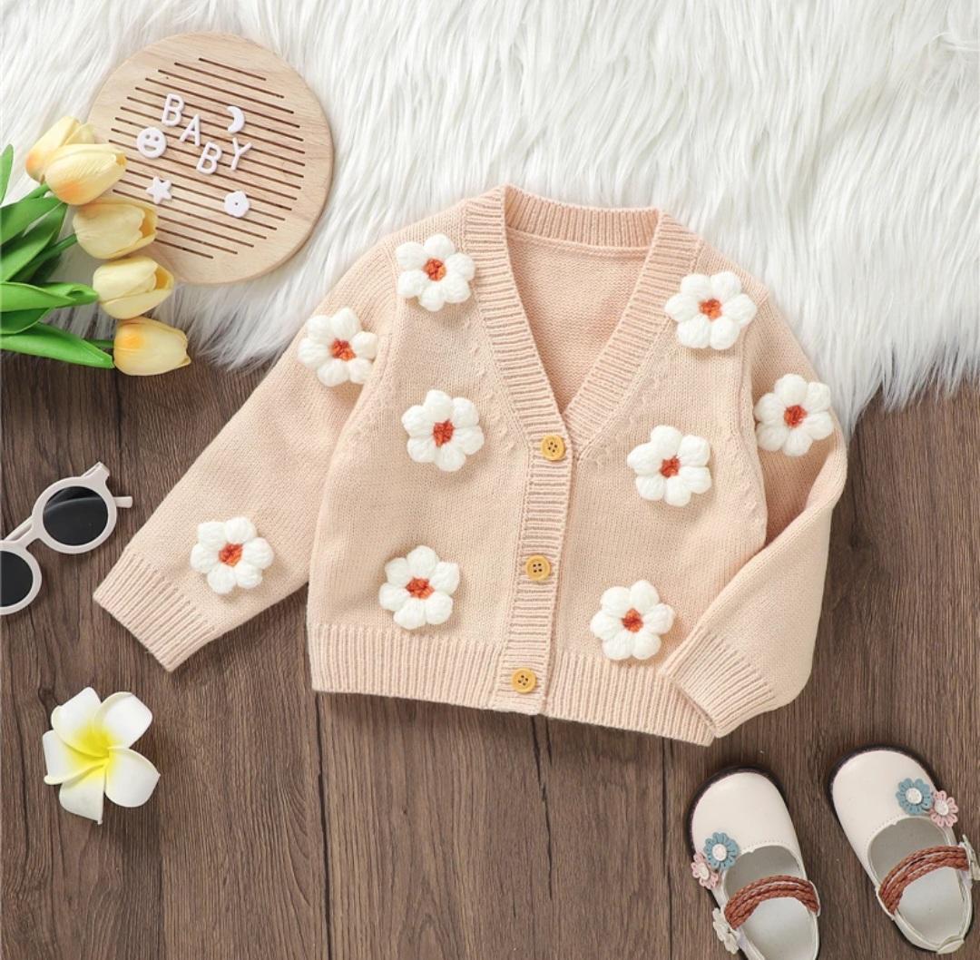 Daisies Pink Cardigan