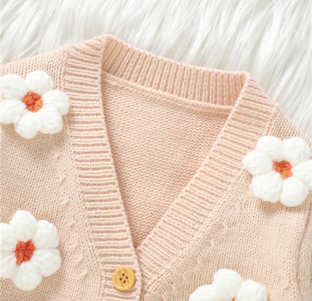 Daisies Pink Cardigan