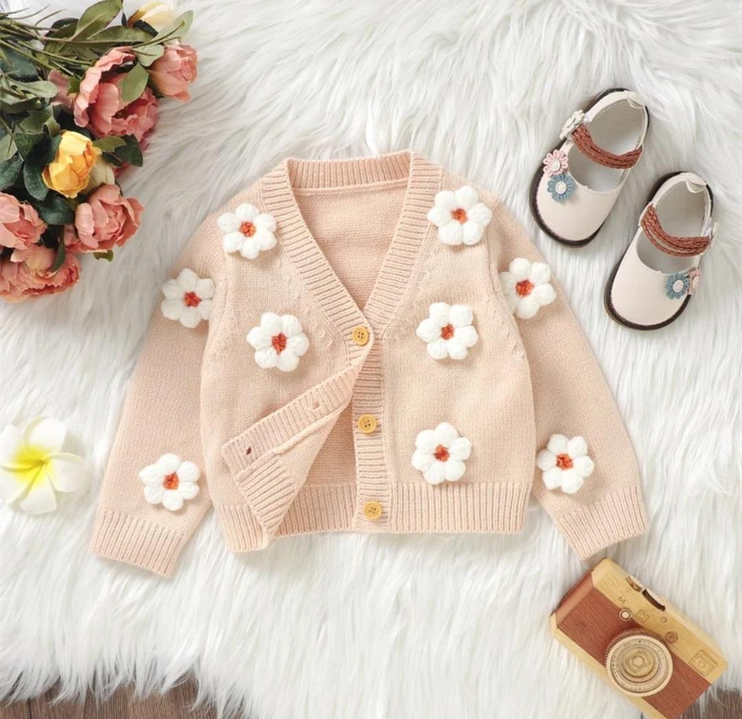 Daisies Pink Cardigan