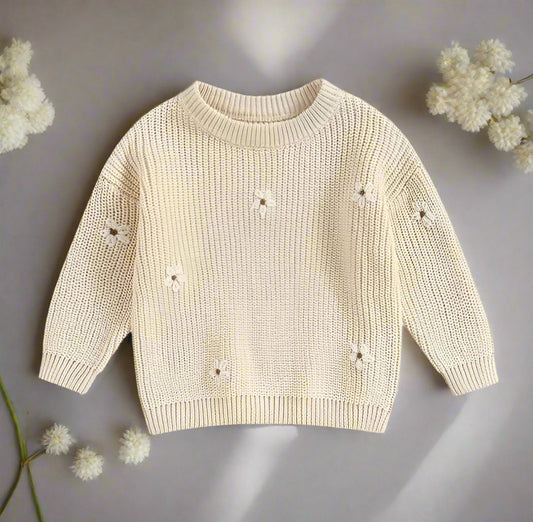 Light Beige Daisy Sweater