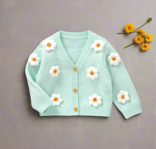 Daisies Mint Cardigan