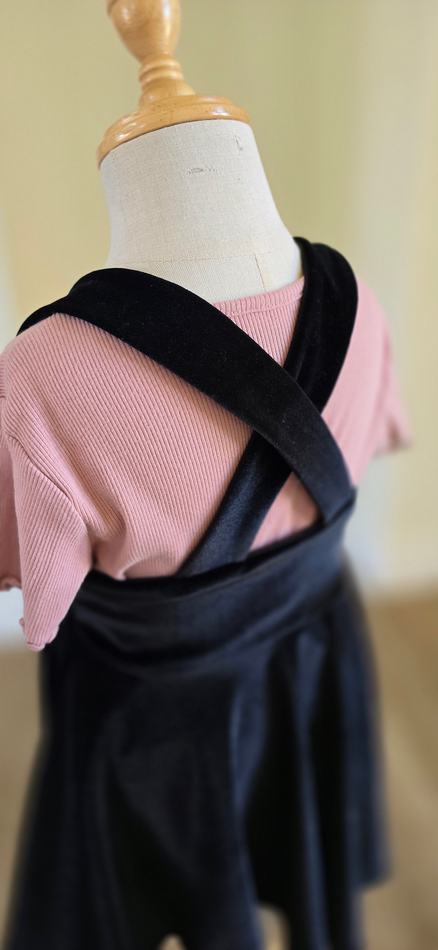 Black Velvet Pinafore