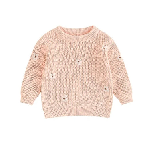 Pink Daisy Sweater