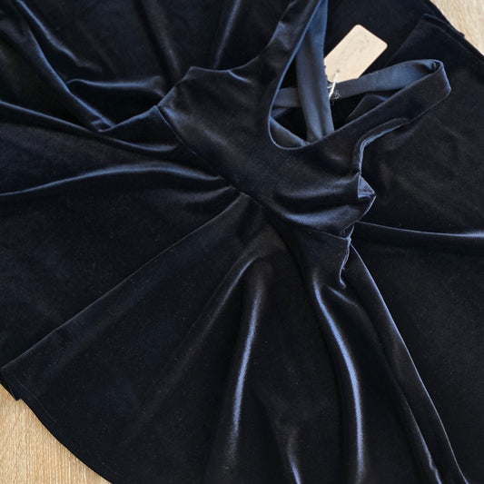 Black Velvet Pinafore