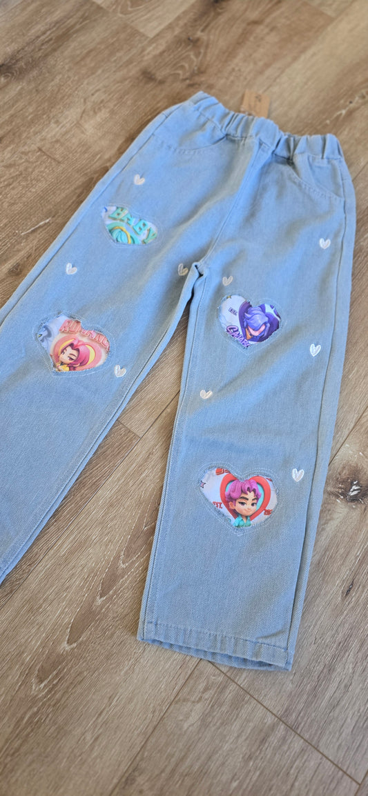 Saja Fans Patched Jeans