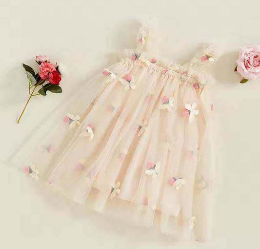Tulle Puffy Floral Dress